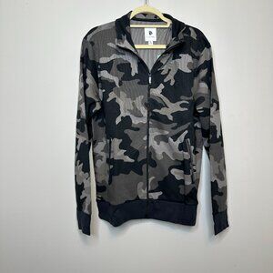 NEW Flint Park Men's Court Jacket in Black Camo Size Large